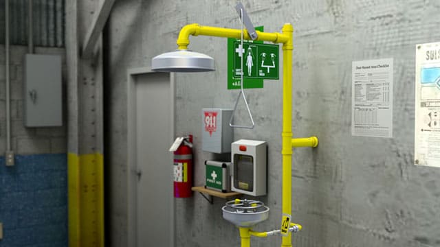eye wash & safety shower