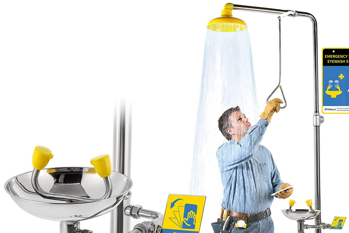 eye wash and safety shower